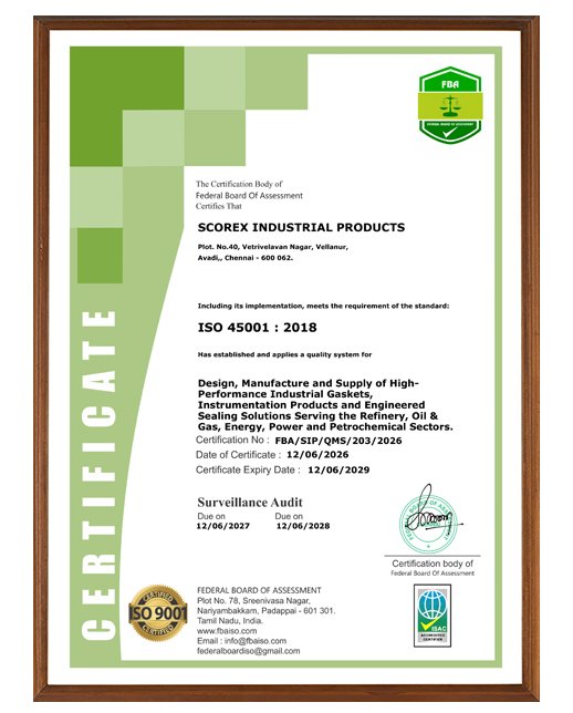 SCOREX ISO 45001